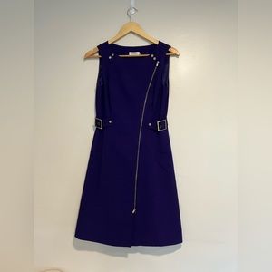 Calvin Klein Purple Dress with Gold Accents